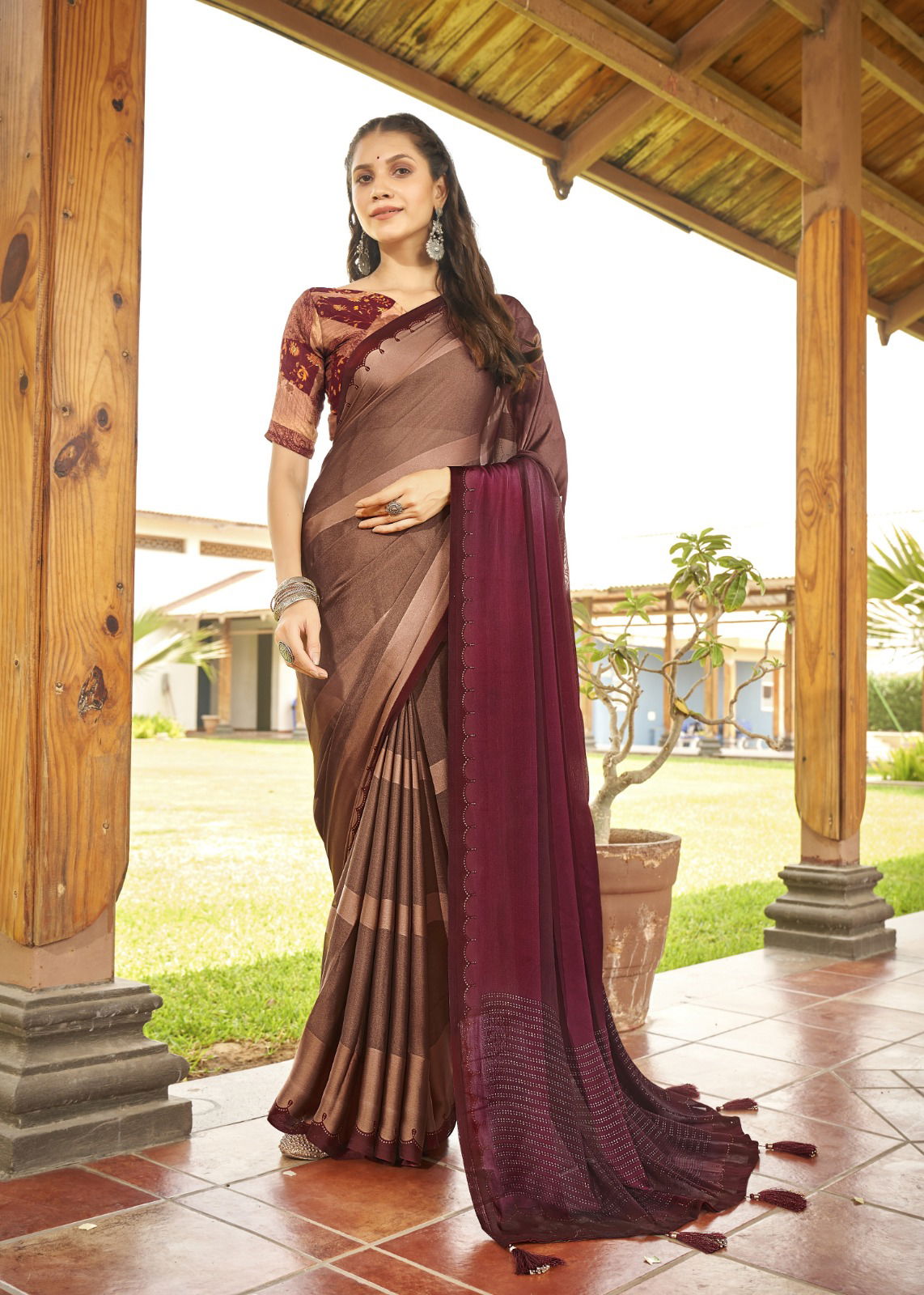 Nackless By Vallabhi Printed Chiffon Sarees Wholesale Shop In Surat